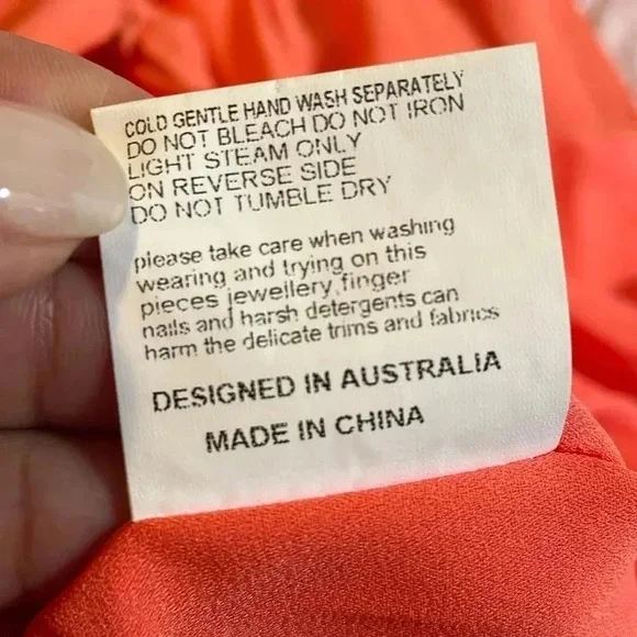 Elliatt coral asymmetrical wrap dress size M - Picture 12 of 16